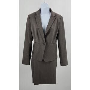Ann Taylor women's plaid skirt suit skirt 4P Academia Dog Show suit Classic
